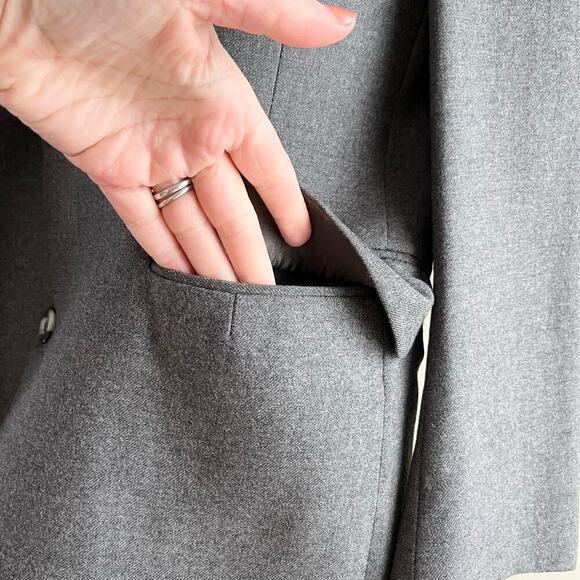 Lord & Taylor Vintage 1950s Gray Flannel Suit Jacket 100% Pure Wool, Size 38R - Picture 6 of 9